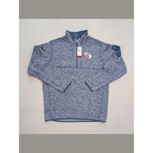 Cleveland Guardians Antigua Fortune 1/4 Zip XL NWT Navy Heather MLB Pullover